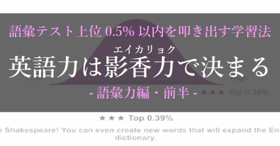 1ヶ月で1000単語覚え 語彙力テストで上位0 5 に入る英語の学び方 英語力は影香力 エイカリョク で決まる 前半 グローバルなスローバル 物語のある英語 Note