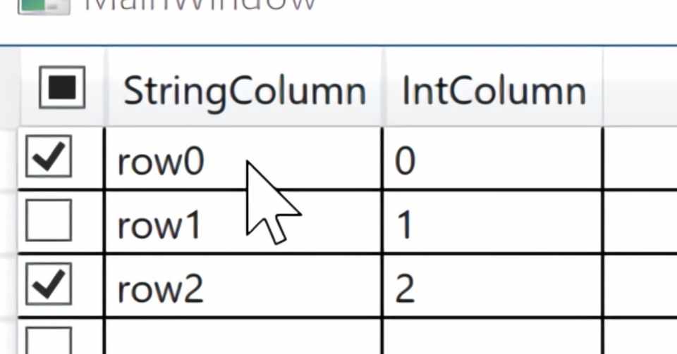 Wpf Datatableバインドなdatagridでselect Allチェックボックスを作る Fuqunaga Note