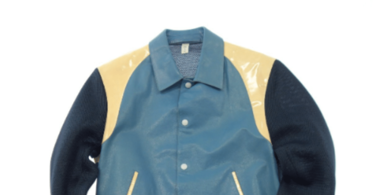 ミュウミュウ スタジアムジャンパー 2000SS メンズ 46 青 ベージュ