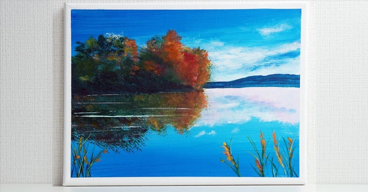 アクリル絵の具で「秋の風景」を描いてみた｜junya_art