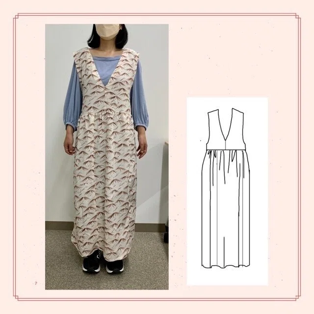 着物リメイクでつくりました一重のカシュクールワンピースワンピース 