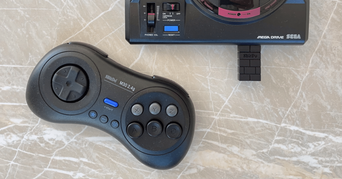 メガドライブミニ対応のワイヤレスコントローラ 8bitdo M30 2.4g