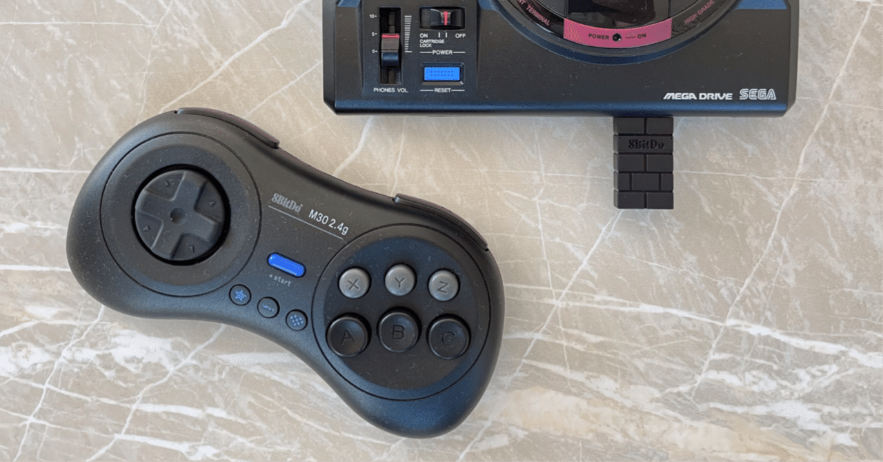 メガドライブミニ対応のワイヤレスコントローラ 8bitdo M30 2.4g が