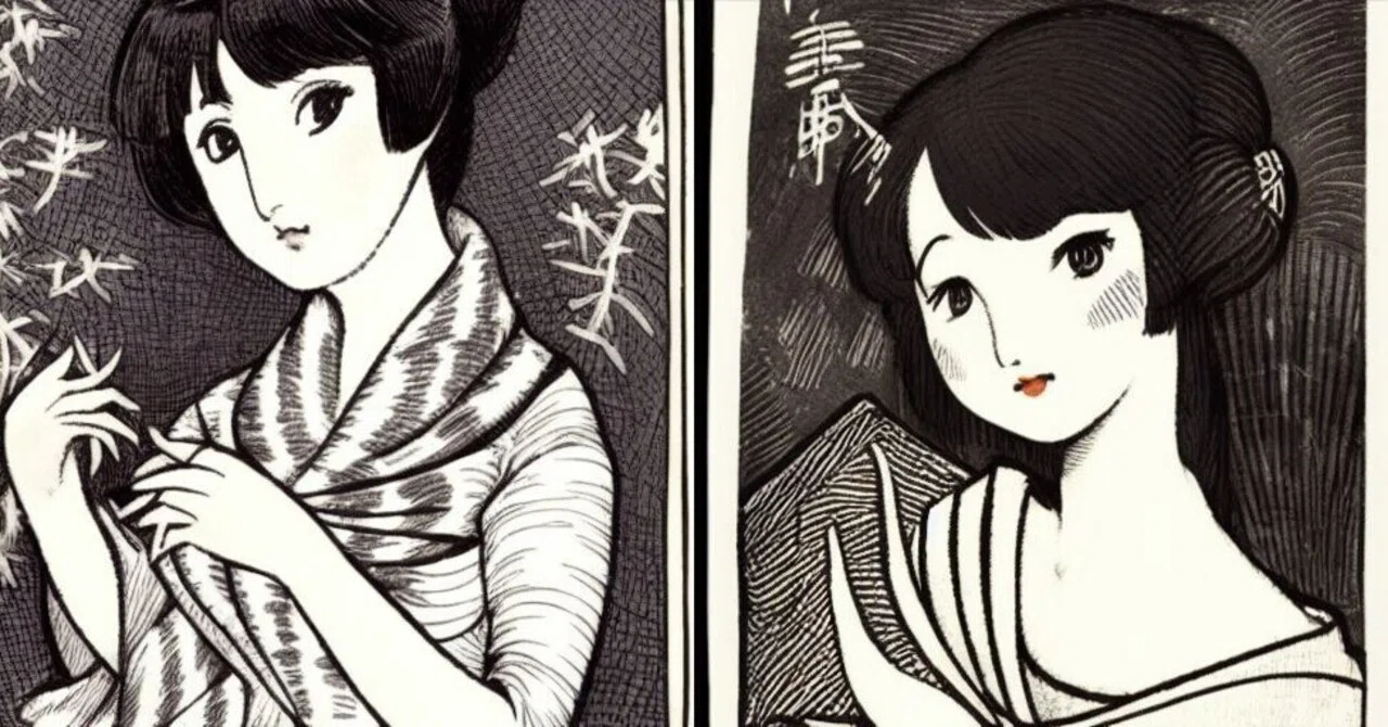AI画家に竹久夢二を学習させる｜マーマレード男爵