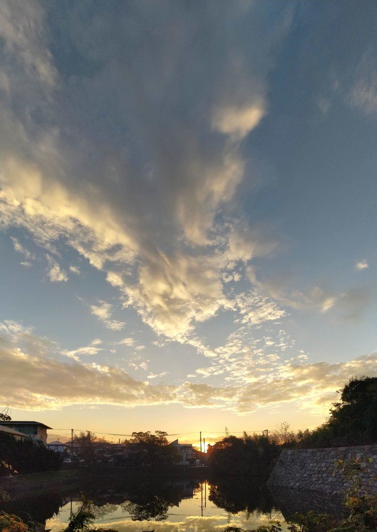 以前投稿した写真は縦パノラマ用に空に向けて写真を撮っていたので昨晩パノラマ合成をしてみた。縦パノラマというのは空が強調されるので雲がポイントだ。朝日の照り返しを受けた雲と抜ける青空というのが僕の好きなシチュエーションだ。