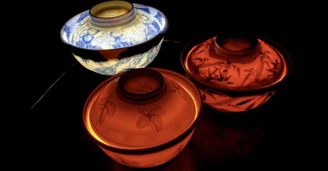 お茶碗蓋付き 碗 径11.0cm 蓋付茶碗 染付「鳳凰文」 明治