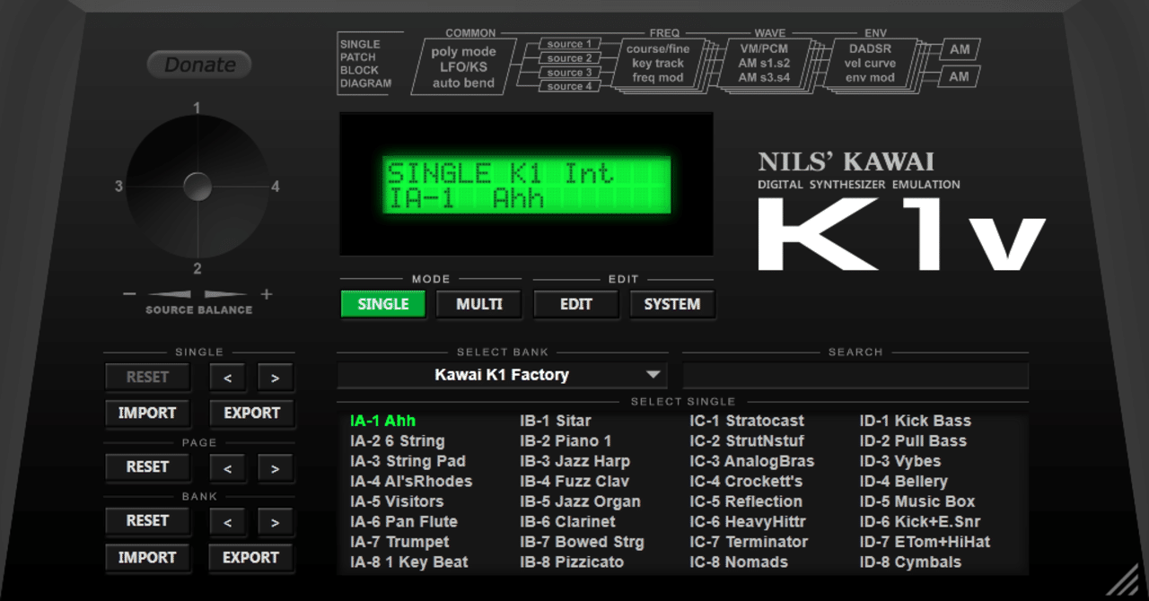 KAWAI「 K1 」VM音源搭載 デジタル・シンセサイザー KAWAI「 K1 」デジタル・シンセサイザー