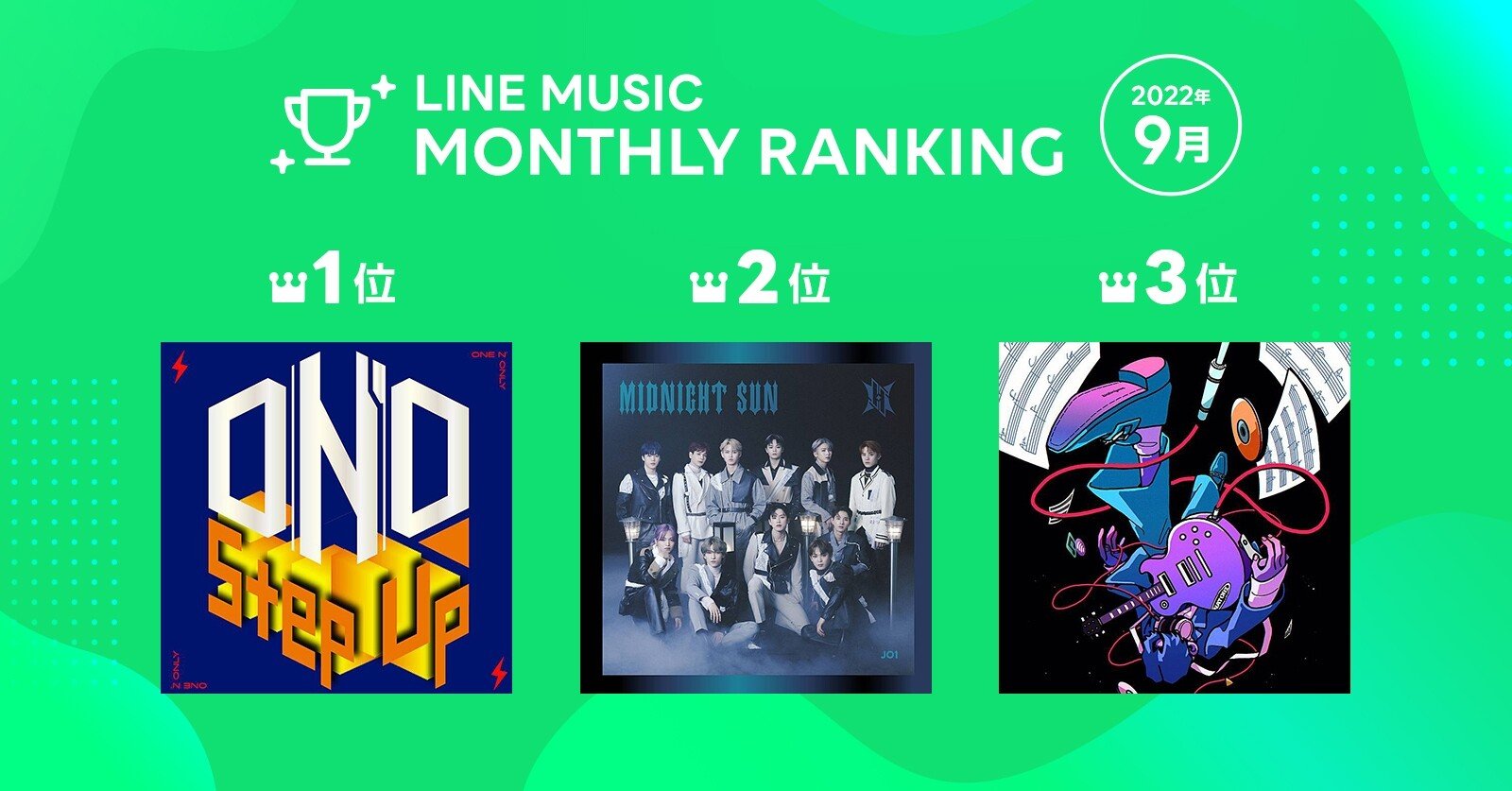 9月 Line Music月間ランキングtop10 Line Music ラインミュージック