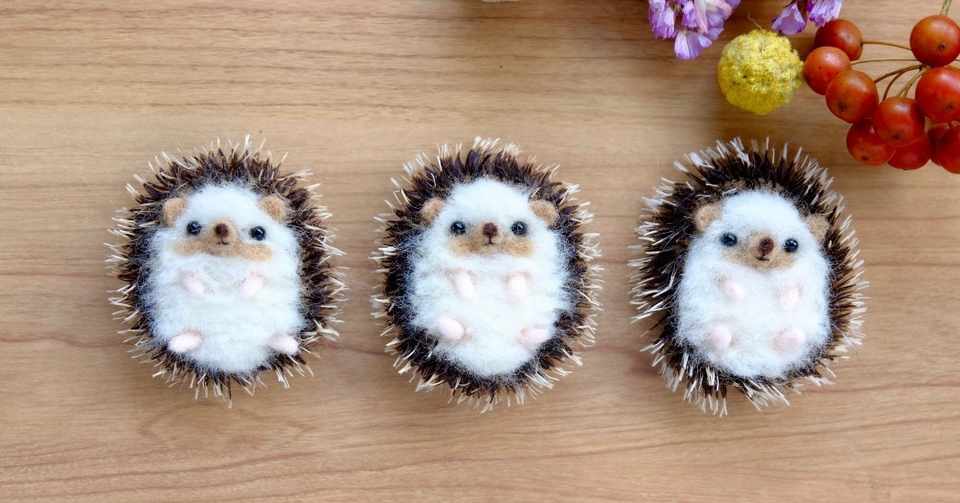 Hd限定動物 ポンポン ハリネズミ 作り方 最高の動物画像