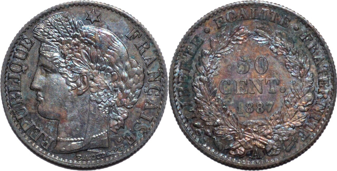 1904年 フランス マリアンヌ アンティーク シルバー メダル