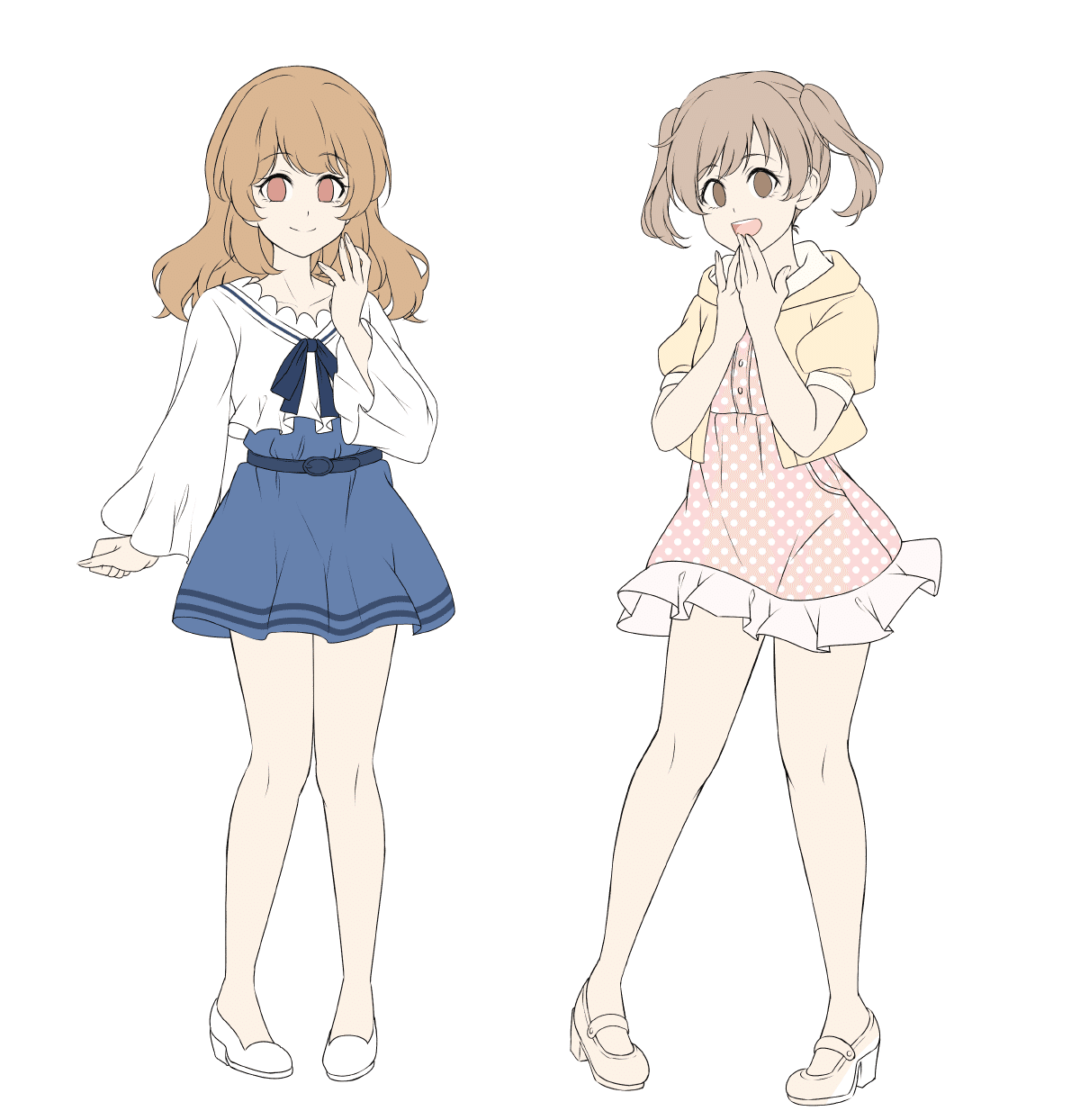 オリジナル手描きイラスト 『小さな泉』 ラフ付