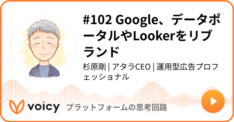 Voicy公開しました：#102 Google、データポータルやLookerをリブランド