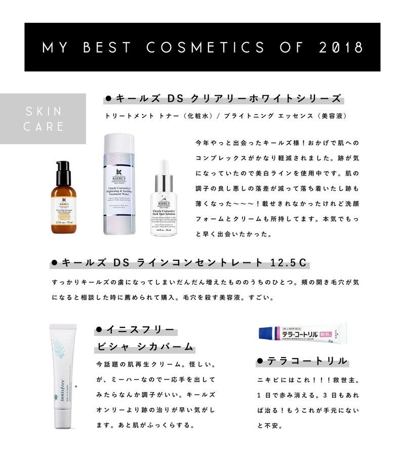 買ってよかったアワード18 コスメ編 白水 桃花 Note