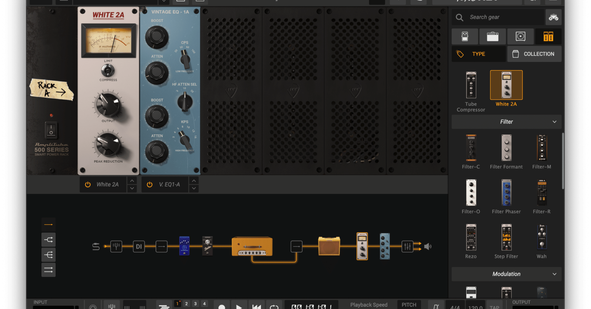 AmpliTubeでの基本的な音の作り方(ウォームなクリーントーン編