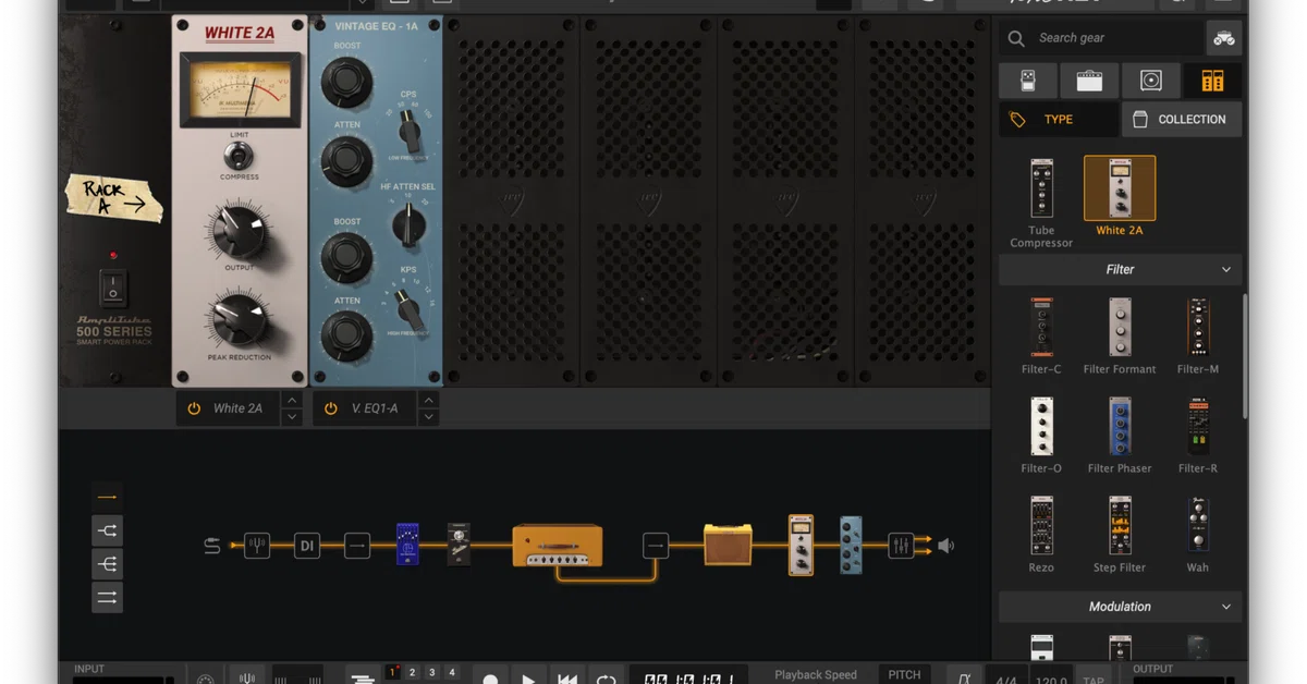 AmpliTubeでの基本的な音の作り方(ウォームなクリーントーン編