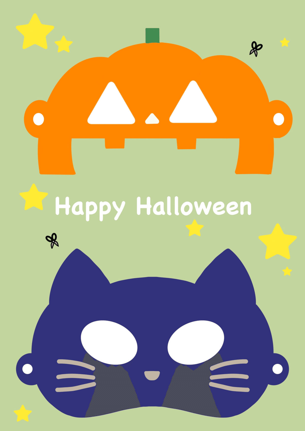 Halloween お面 フリー素材｜らびっとふぁーふぁー