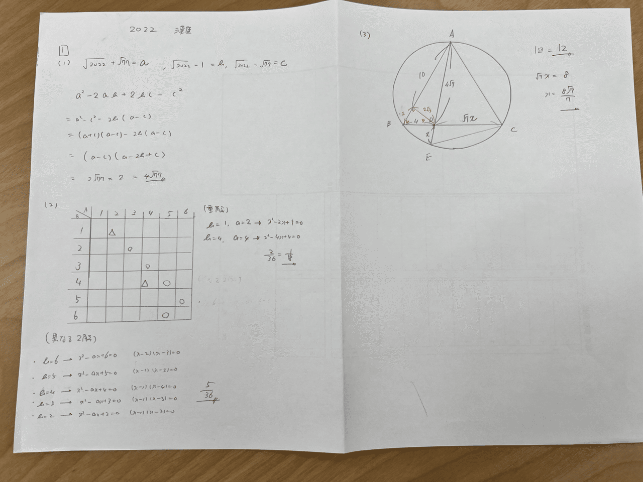 2022灘高校数学解説｜goukakutarou