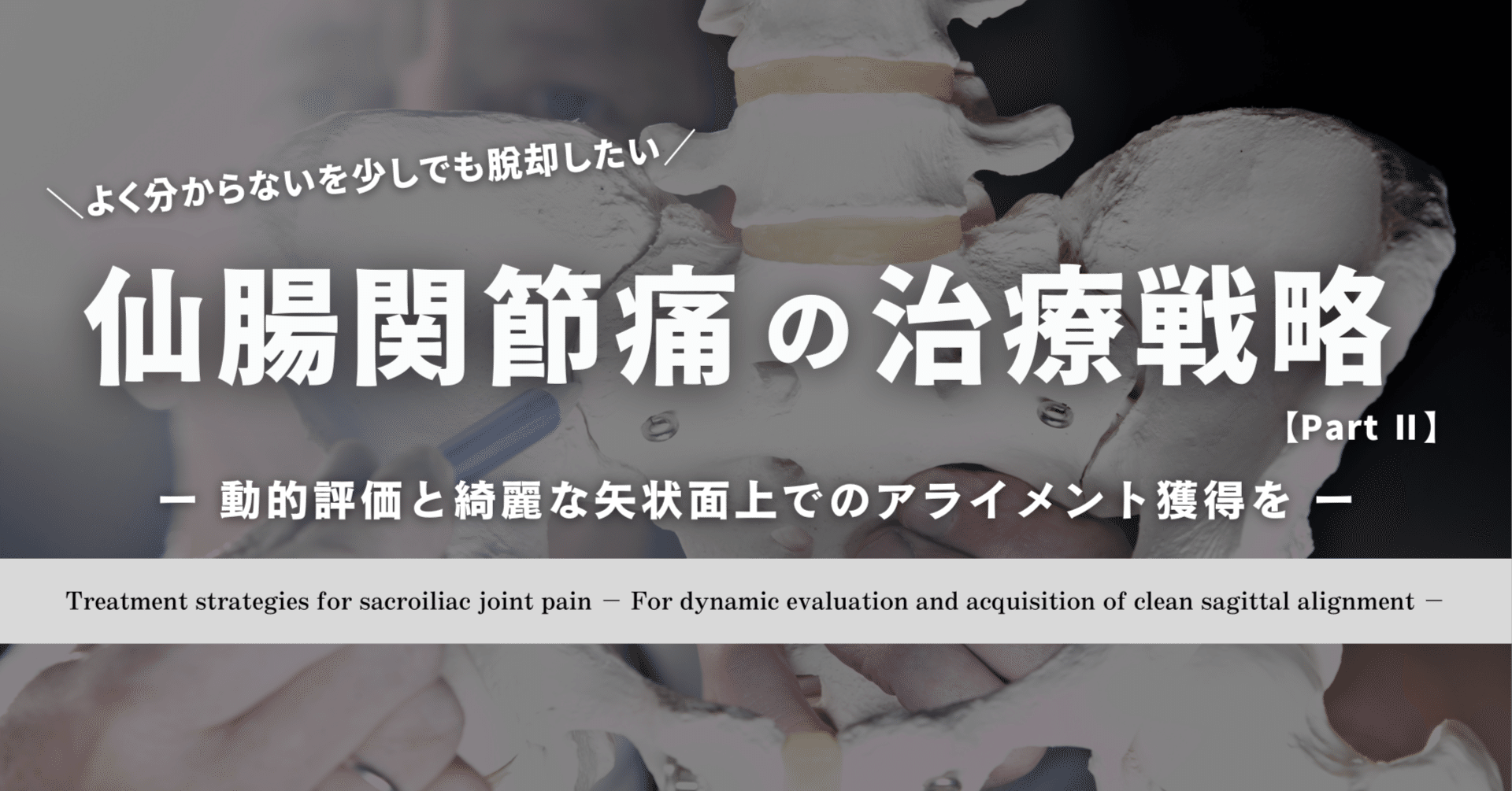 仙腸関節に対するシステマティックな評価とアプローチ