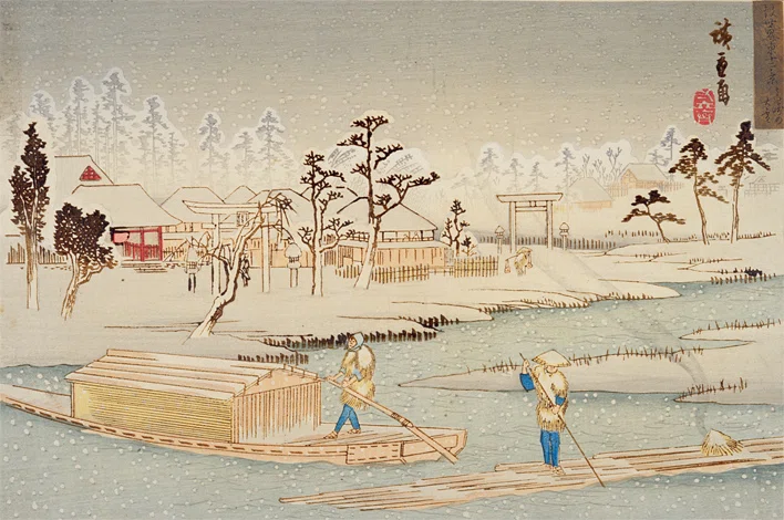 真崎の大雪」-差し色で一気におしゃれに！A/W19c-『銀世界東十二景