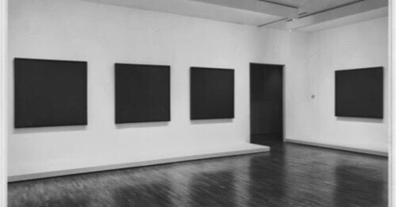 抽象的な線画アート作品 眩しい闇 アド・ラインハート｜イトケン