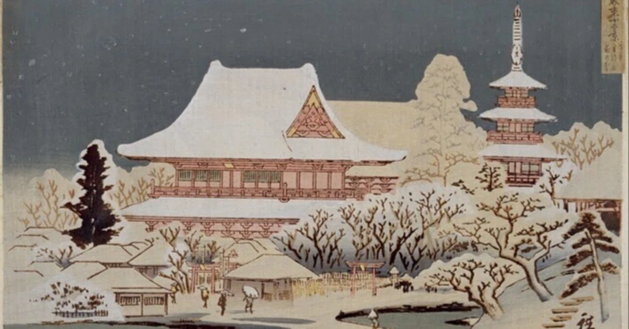 浅草金竜山朝の雪」−自然と浮き出てくる主役−『銀世界東十二景