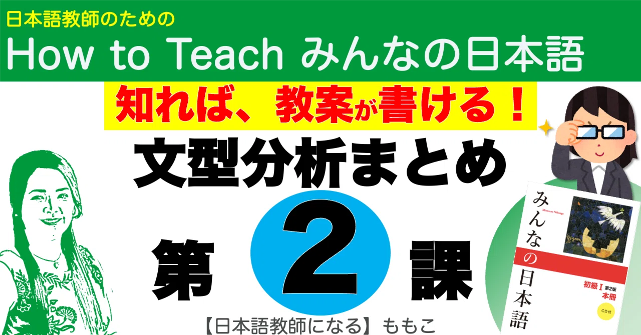 みんなの日本語第2課・文型分析まとめ(パワポ画面PDFデータ付