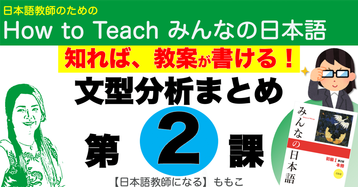 みんなの日本語第2課・文型分析まとめ(パワポ画面PDFデータ付