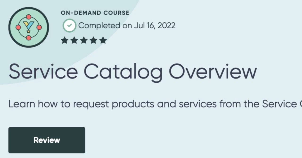 Service Catalog Overviewメモ｜くろひつじ