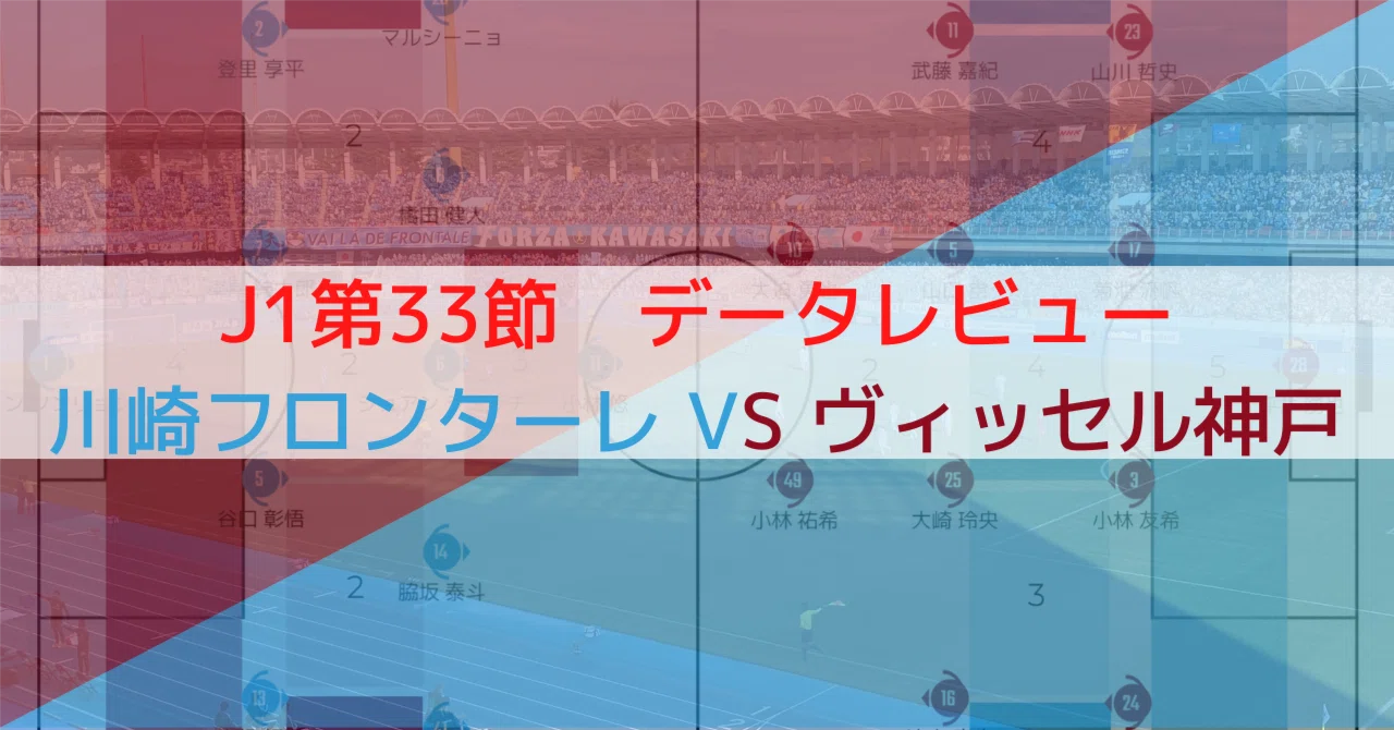 J1第33節 川崎フロンターレ対ヴィッセル神戸 データレビュー Froaca Note