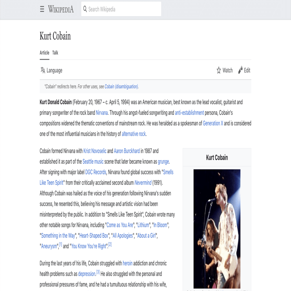 カート・コバーンが遺体で発見される