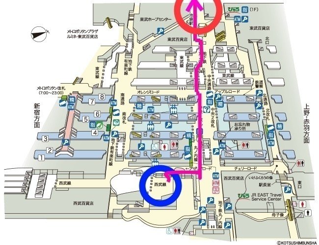 各線改札から 池袋駅c3出口までの道程 方向音痴さんでも大丈夫 Takagipudding Note