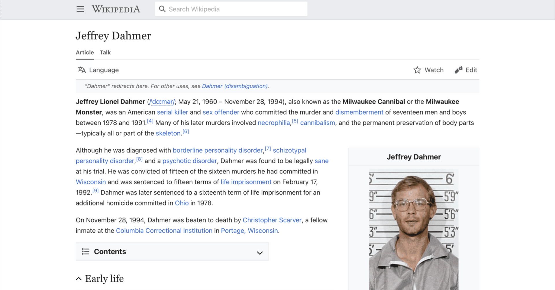 ジェフリー ダーマー 英語版ウィキペディアを読む Jeffrey Dahmer 英語de洋楽 Note ジェフリー ダーマー 英語版ウィキペディアを読む Jeffrey Dahmer 英語de洋楽 Note
