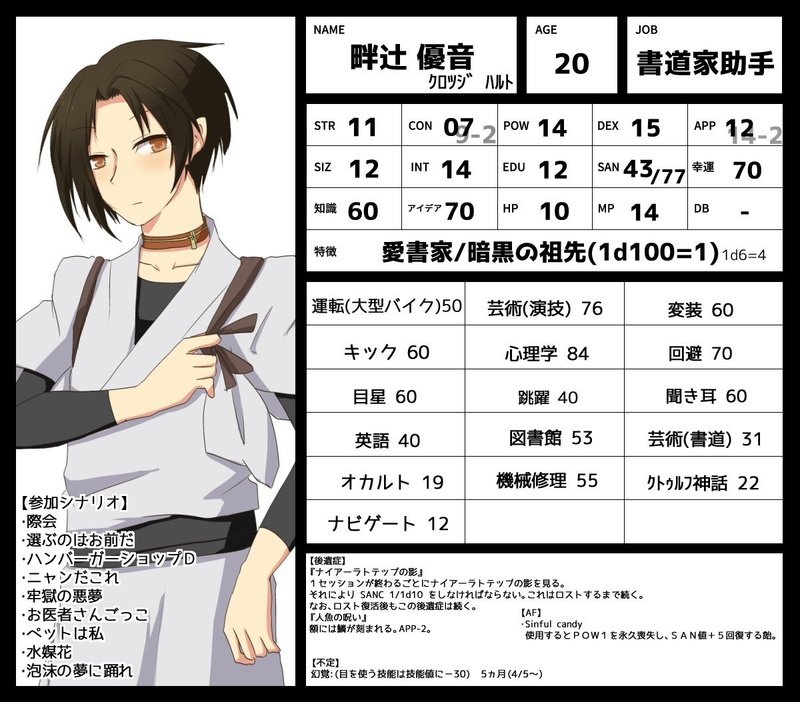 探索者まとめ かお Trpgとゲーム垢 Note 探索者まとめ かお Trpgとゲーム垢 Note