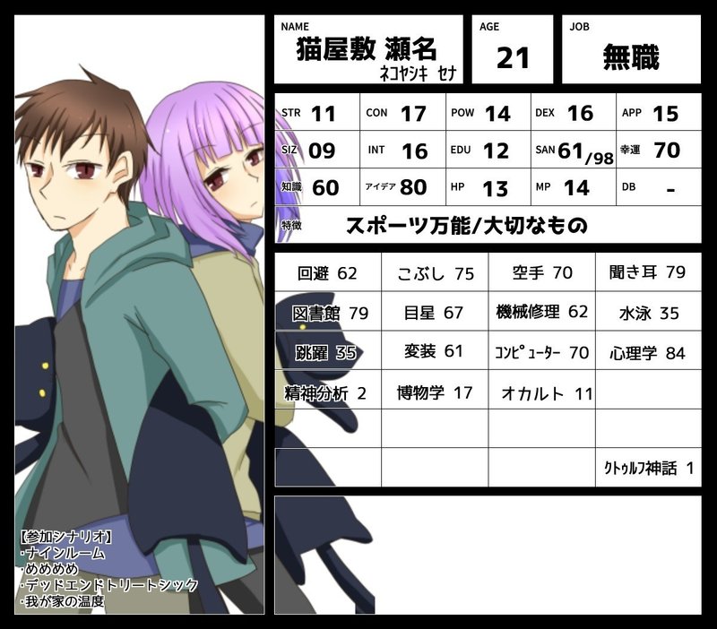 探索者まとめ かお Trpgとゲーム垢 Note 探索者まとめ かお Trpgとゲーム垢 Note