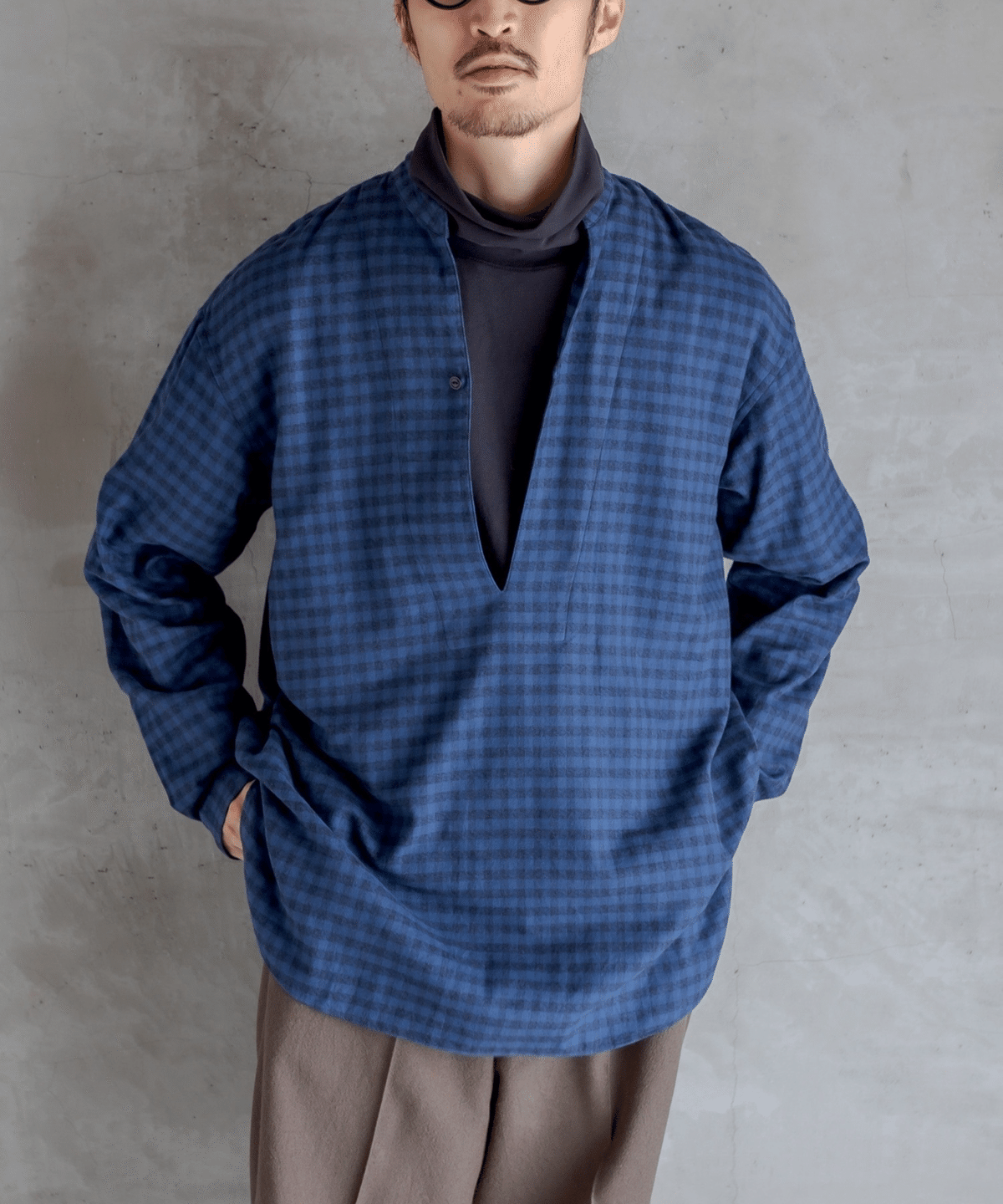 ブルーム&ブランチ　Phlannel Wool Mesh Coat ブルーム&ブランチ Phlannel Wool Mesh Coat （Wool zipper jacket）