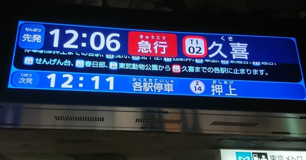 田園都市線から東武線直通急行久喜行 ほぼひとりごと １２月２１日 金 岡田 昭彦 Akihiko Okada Note