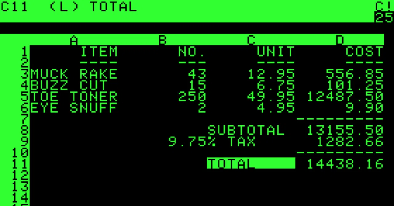 衝撃の VisiCalc - 表計算ソフトの始まり｜kzn