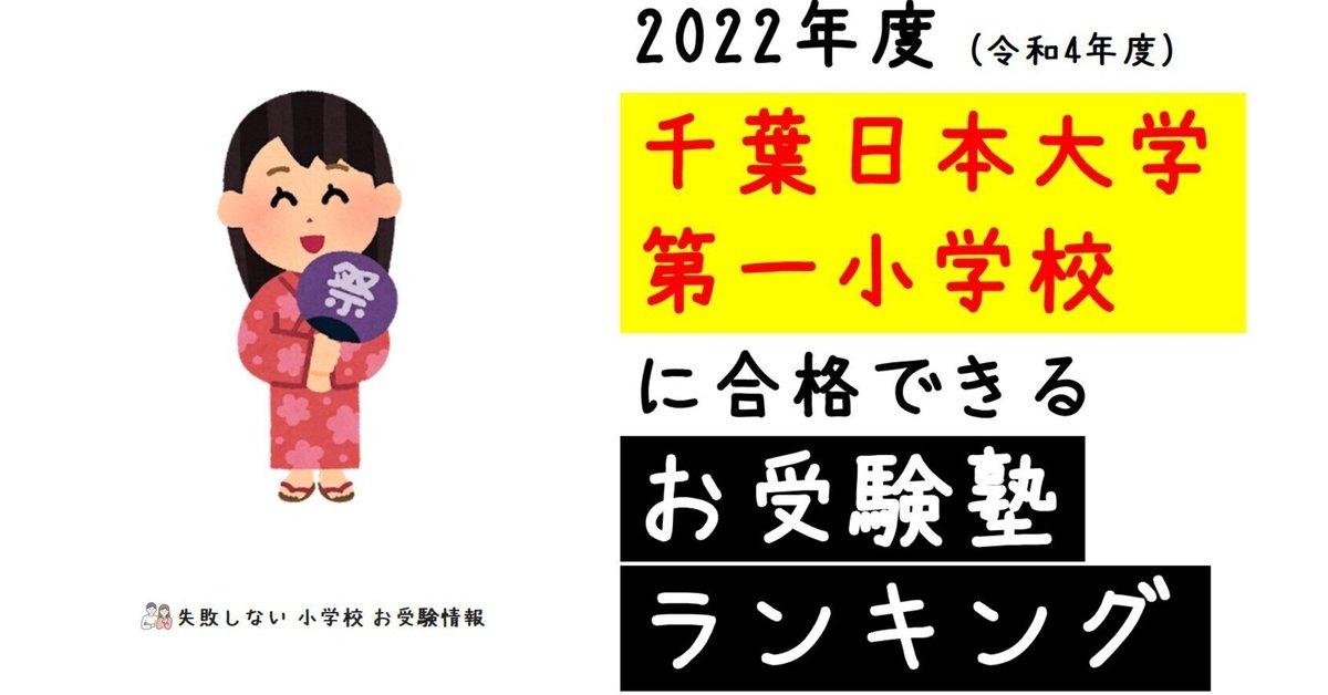 2022年度 千葉日本大学第一小学校に合格できるお受験塾