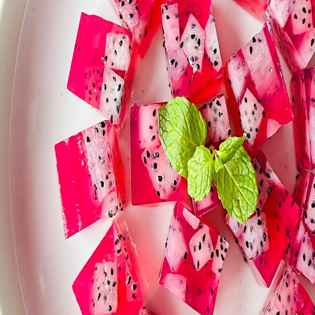 え？皮使えるの？ドラゴンフルーツゼリー｜ひろこぱんhirokopan