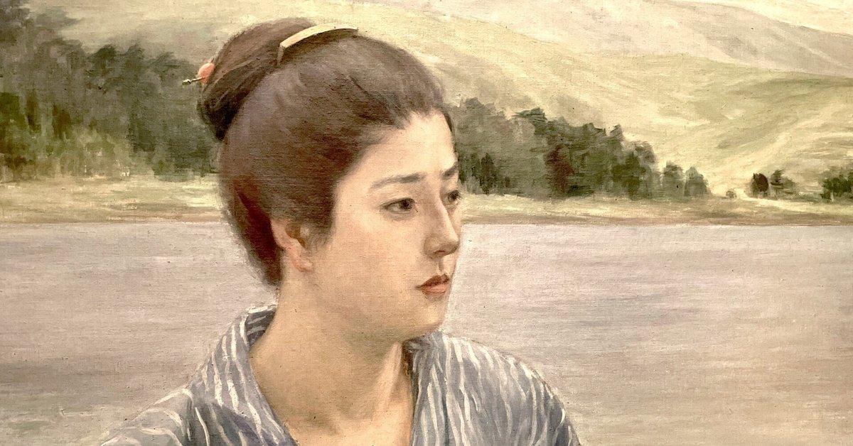 黒田清輝(新太郎) 湖畔 1897年 油彩 油絵 肉筆複製画 模写 黒田記念館