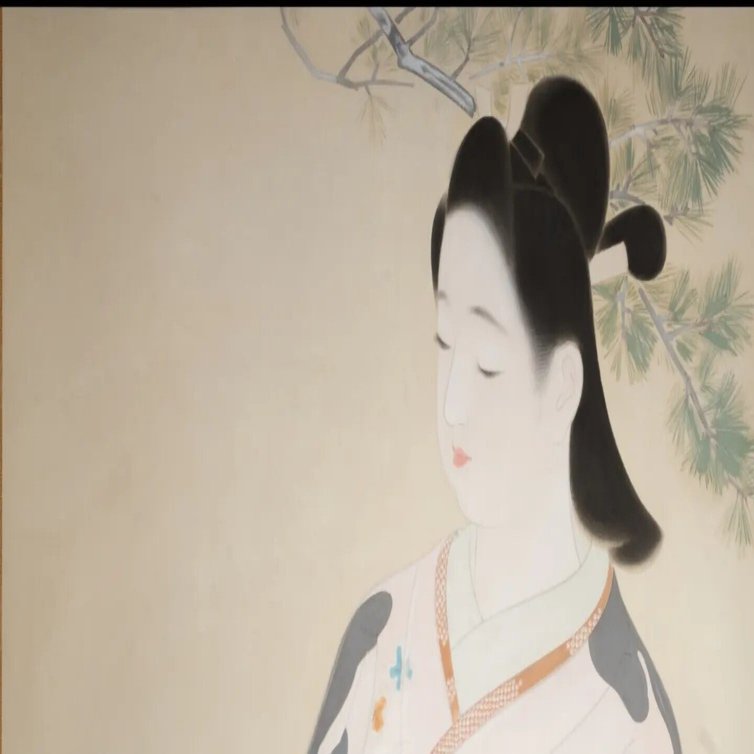 秀峰作品　日本画 山川秀峰 作 「春影」｜kameさん