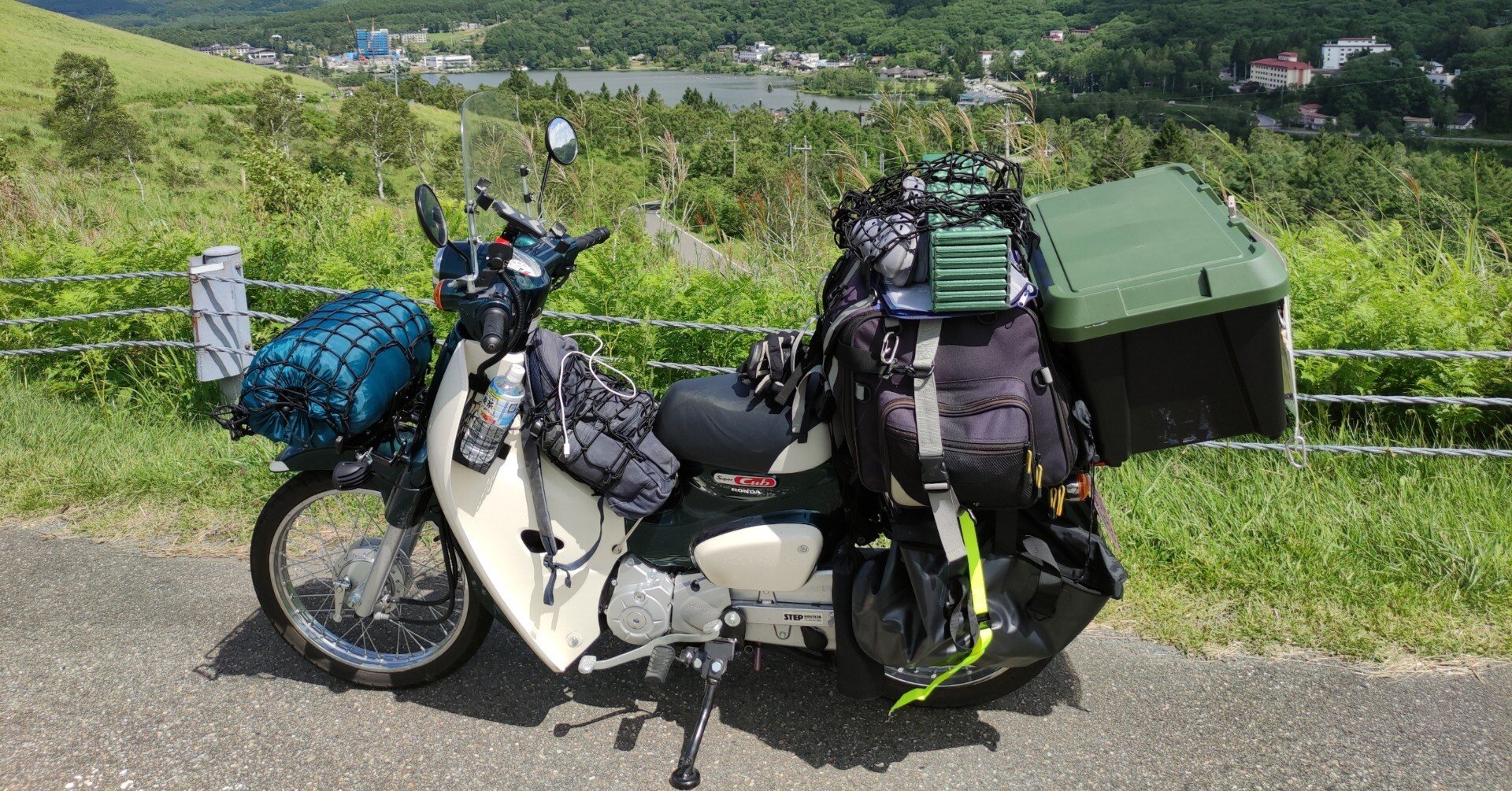 日本一周カブの積載方法について｜しろゆず@カブで日本一周完