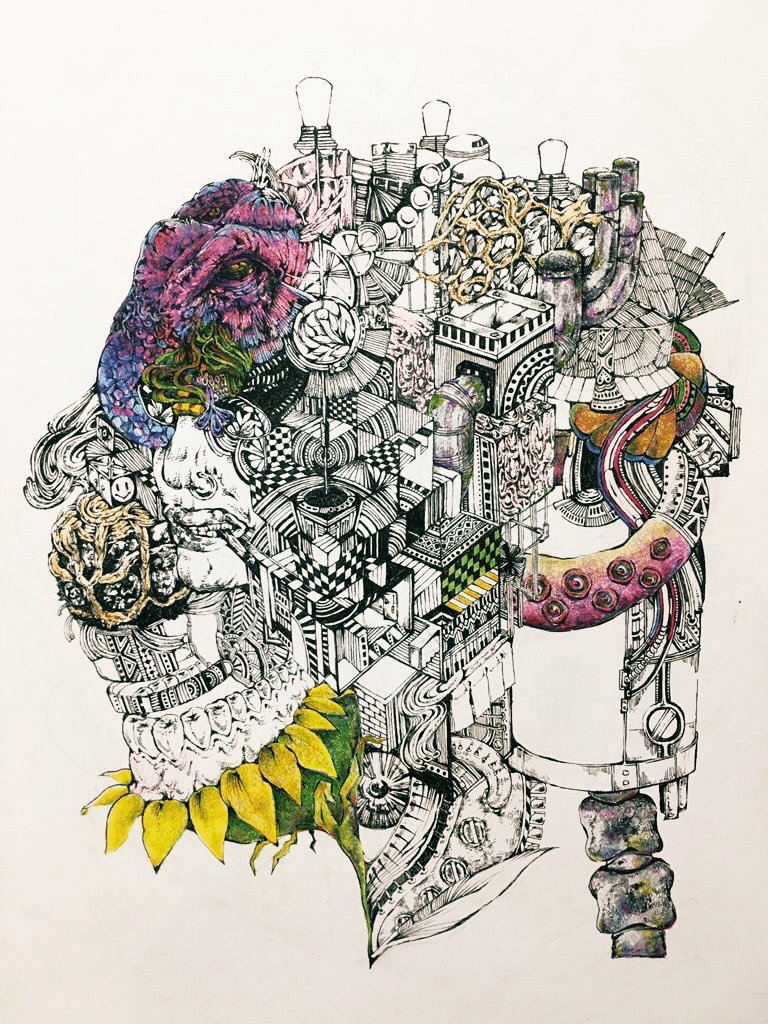 横顔ピエロ｜作品.七ﾃﾝ五｜sou.