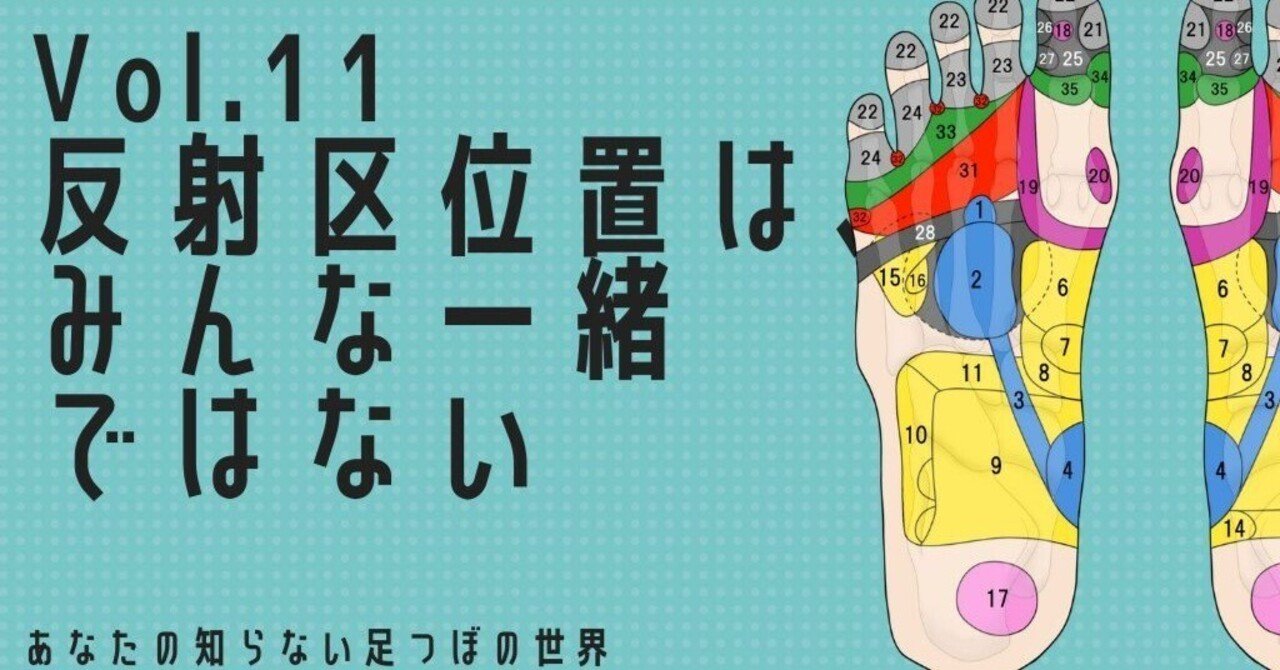 Vol.11 反射区位置は、みんな一緒ではない｜あなたの知らない足つぼの