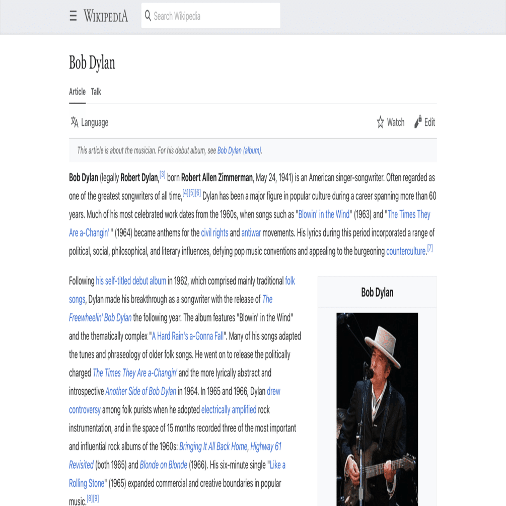 ボブ ディラン 英語版ウィキペディアを日本語で読む Bob Dylan 英語de洋楽 Note