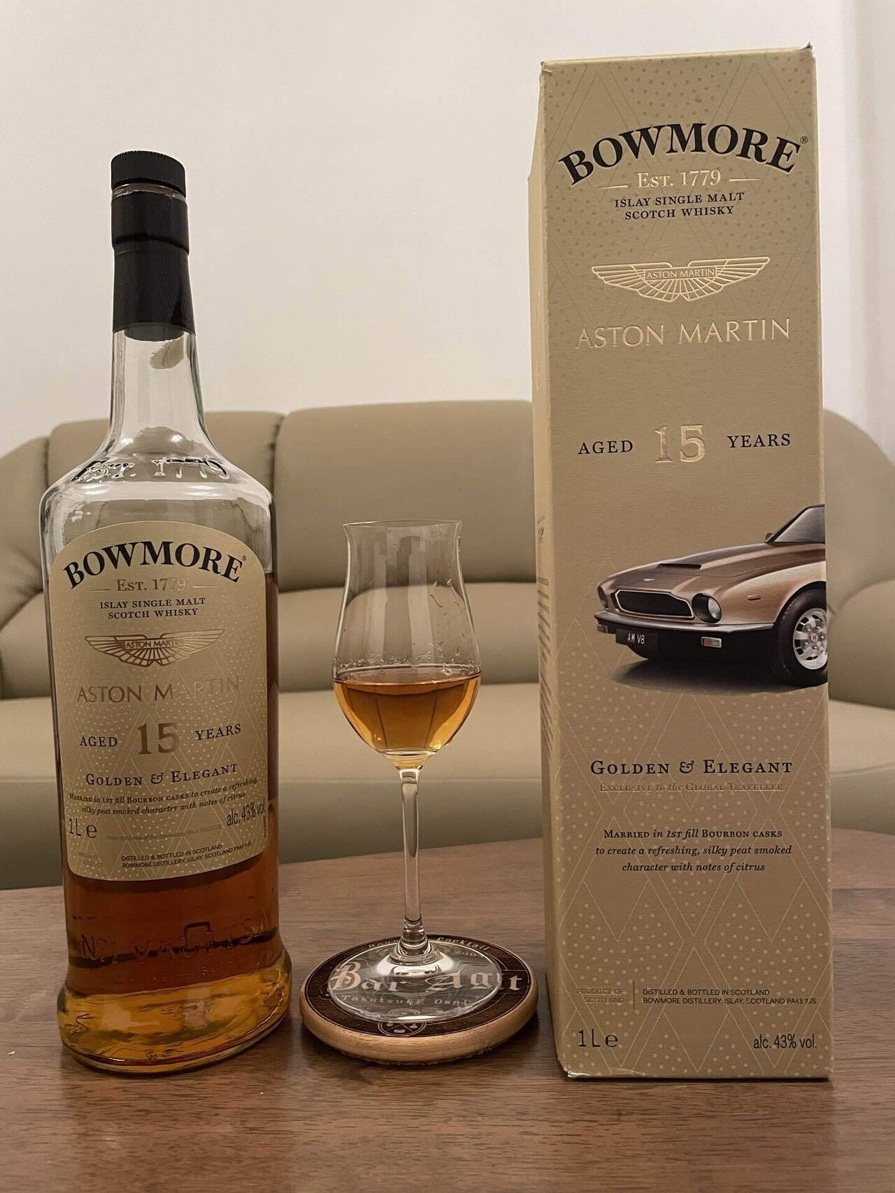 【即日発送】Bowmore 15年 アストンマーチン 1L 即日発送】Bowmore 15年 アストンマーチン 1L