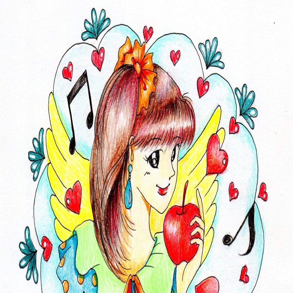 昭和のイラスト(天使のウィンク)｜あいまる