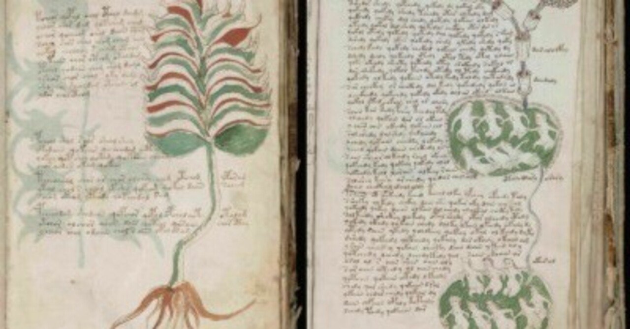 ヴォイニッチ手稿　the Voynich Manuscript Unknown history of 600-year-old, coded Voynich Manuscript