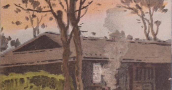 水彩画を木版にする（その3）｜表現急行の人