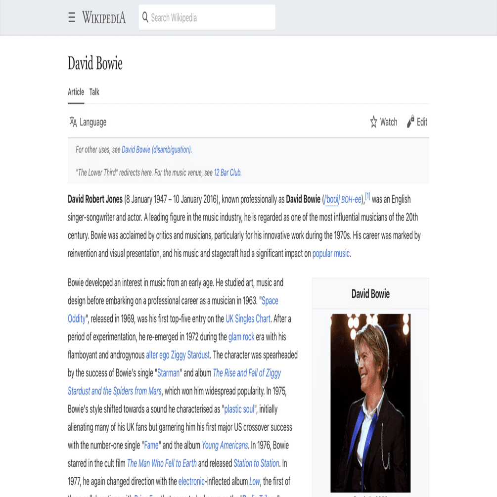 デヴィッドボウイの女の子用コスチューム